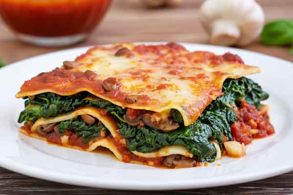Spinach and Mushroom Lasagna