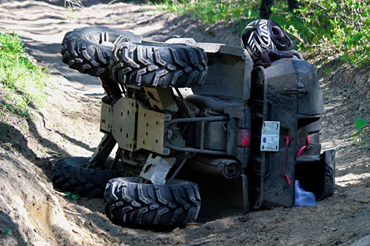 Overturned ATV