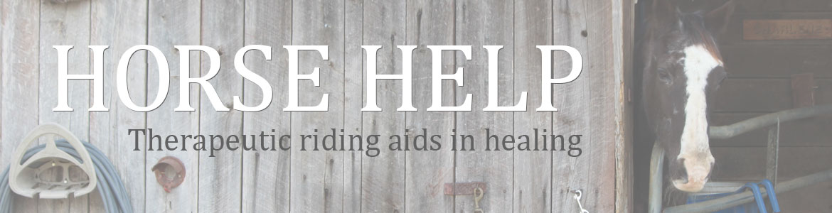 Theraputic horseback riding aids healing headline graphic