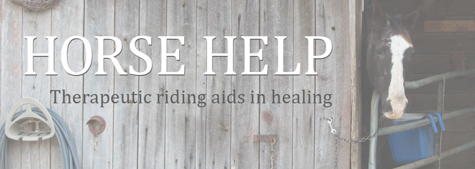 Theraputic horseback riding aids healing headline graphic