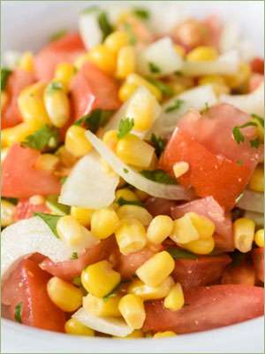 Tomato, Corn and Onion Salsa