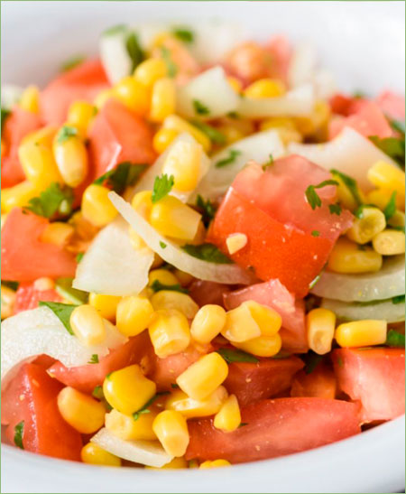 Tomato, Corn and Onion Salsa