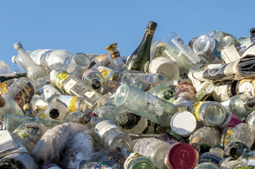 Pile of glass trash