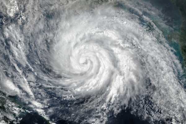 Satellite view of hurricane